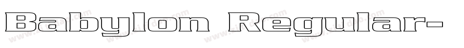 Babylon Regular字体转换